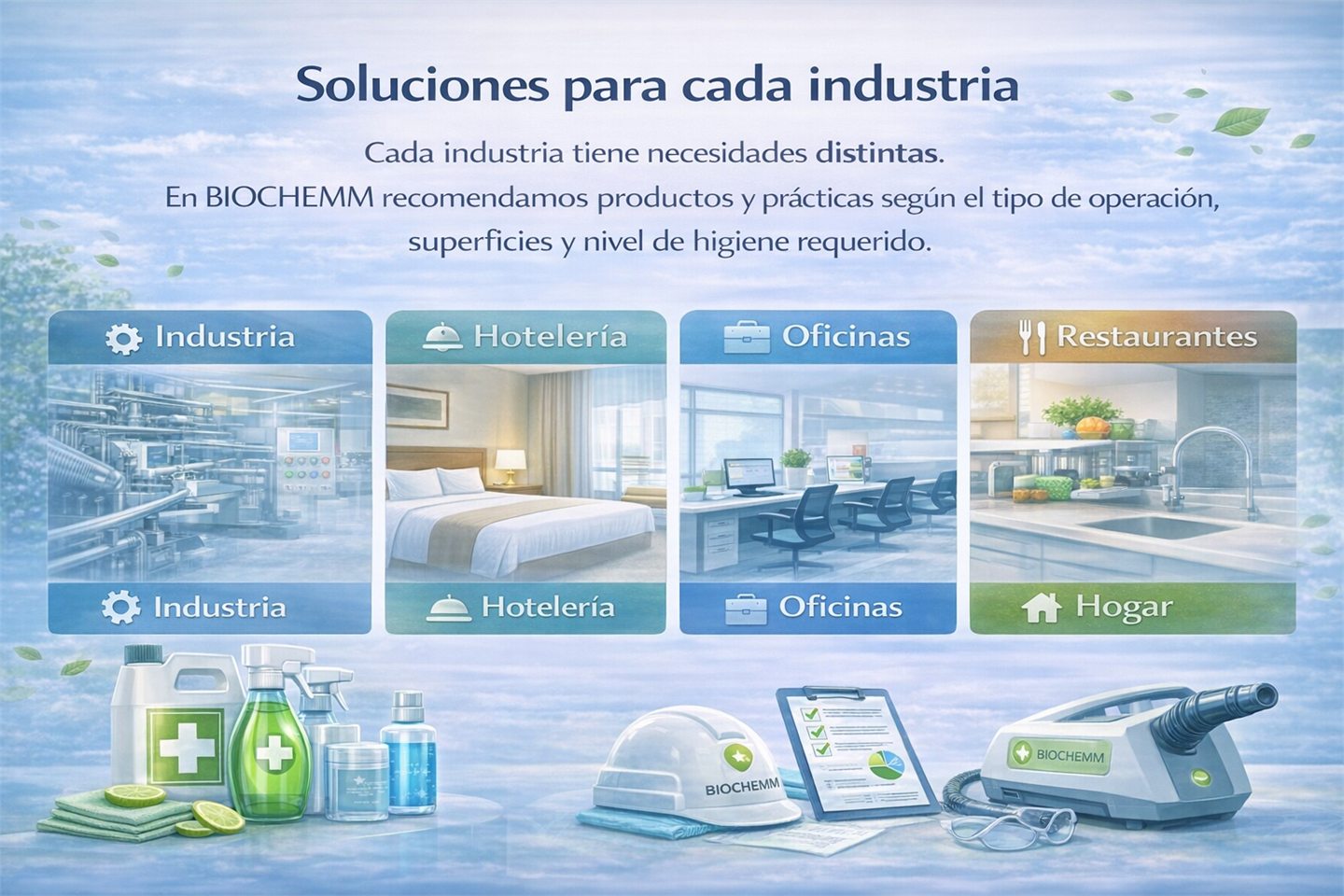 Soluciones BIOCHEMM adaptadas por sector